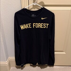 Nike Black and Gold Wake Forest Long Sleeve Tee large